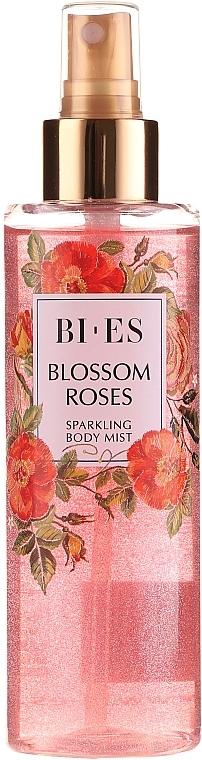 Bi-es Blossom Roses Sparkling Body Mist - Parfümierter Körpernebel mit lichtstreuenden Partikeln