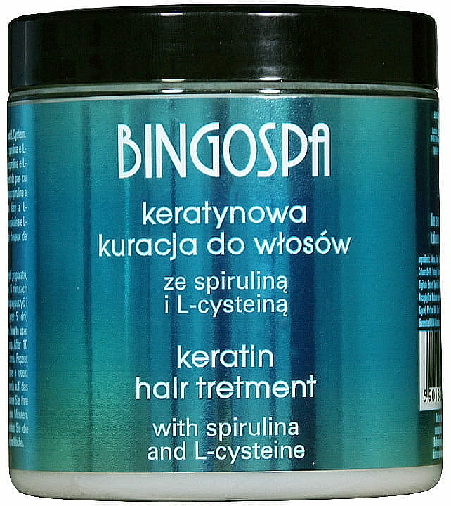 Haarkur mit Keratin, Spirulina und L-Cystein - BingoSpa Keratin Hair Treatment With Spirulina
