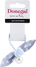 Düfte, Parfümerie und Kosmetik Haargummi FA-5697 blau mit Blumen - Donegal