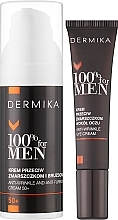 Gesichtspflegeset - Dermika 100% For Men (Gesichtscreme 50ml + Augencreme 15ml) — Bild N2