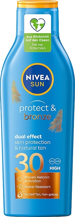 Wasserfeste Sonnenschutzlotion SPF 30 - NIVEA Sun Protect & Bronze Sun Lotion SPF30 — Bild N1