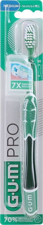 Zahnbürste mittel Technique Pro grün - G.U.M Medium Compact Toothbrush  — Bild N1
