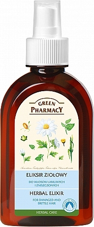 GESCHENK! Kräuter-Haarelixier - Green Pharmacy Herbal Elixir For Damaged and Brittle Hair  — Bild N1