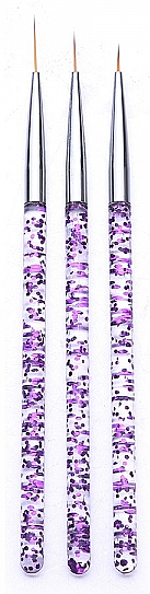 Nageldesign-Pinsel violett 3 St. - Deni Carte — Bild N1