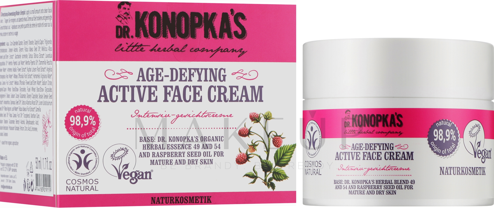 Aktive Anti-Aging Gesichtscreme für reife und trockene Haut - Dr. Konopka's Age-Defying Active Face Cream — Bild 50 ml