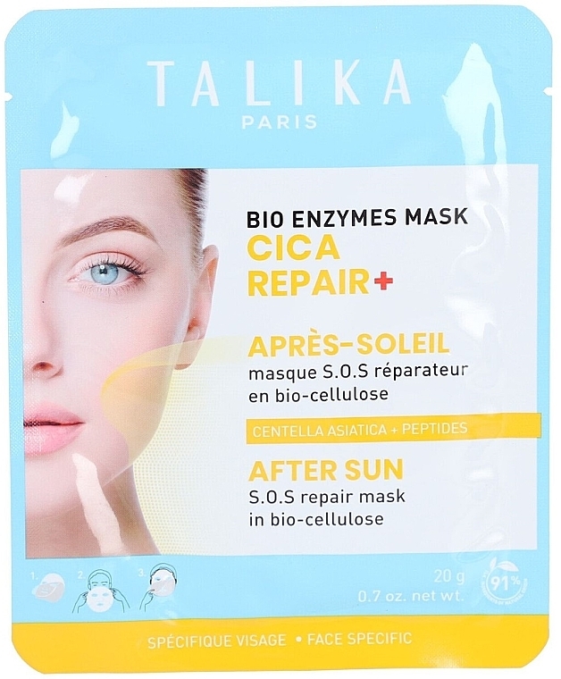 Revitalisierende Gesichtsmaske nach dem Sonnenbad - Talika Bio Enzymes Mask Cica Repair After Sun — Bild N1