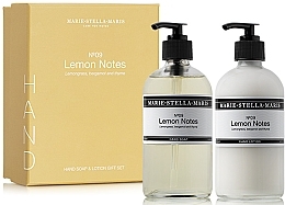 Düfte, Parfümerie und Kosmetik Gesichtspflegeset - Marie-Stella-Maris №09 Lemon Notes Hand Gift Set (h/soap/250ml + h/lot/250ml)