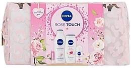 Set - NIVEA Rose Touch (lip/balm/4.8g + sh/gel/250ml + deo/50ml + lot/400 + bag) — Bild N1