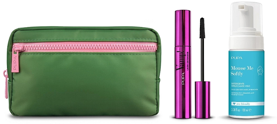 Make-up Set - Pupa Vamp! Lash Extender Mascara & Mousse Me Softly (Mascara 14ml + Make-up Entferner 100ml + Kosmetiktasche) — Bild N1