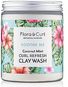 Erfrischende Tonerde zur Haarreinigung - Flora & Curl Soothe Me Coconut Mint Curl Refresh Clay Wash — Bild N1