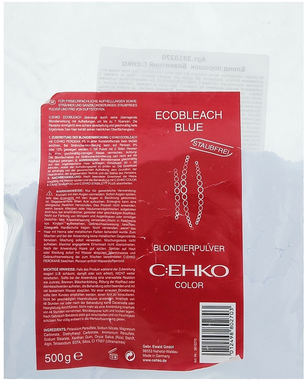 Blaues staubfreies Blondierpulver - C:EHKO Color Cocktail Ecobleach Blue — Bild N1