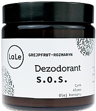 Düfte, Parfümerie und Kosmetik SOS Deodorant-Creme mit Zink, Aloe Vera und Hanföl - La-Le Cream Deodorant