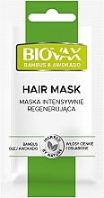 Düfte, Parfümerie und Kosmetik Haarmaske mit Bambus und Avocado - Biovax Hair Mask Travel Size