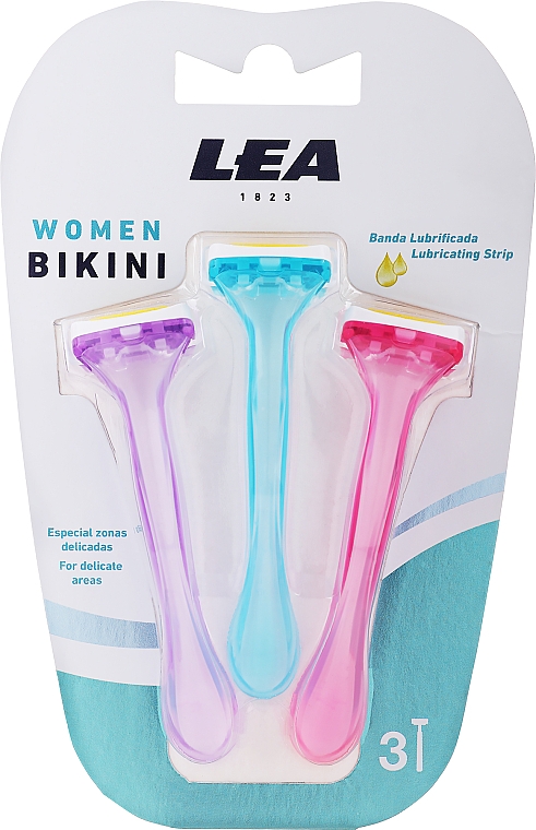 Einwegrasierer für Bikinizone mit Aloe Vera und Olivenöl 3 St. - Lea Woman Bikini — Bild N1