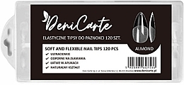 Düfte, Parfümerie und Kosmetik Flexible transparente Spitzen zur Nagelverlängerung Mandel 120 St. - Deni Carte Almond
