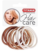 Düfte, Parfümerie und Kosmetik Haargummis elastisch 4 mm 9 St. hellbraun - Titania