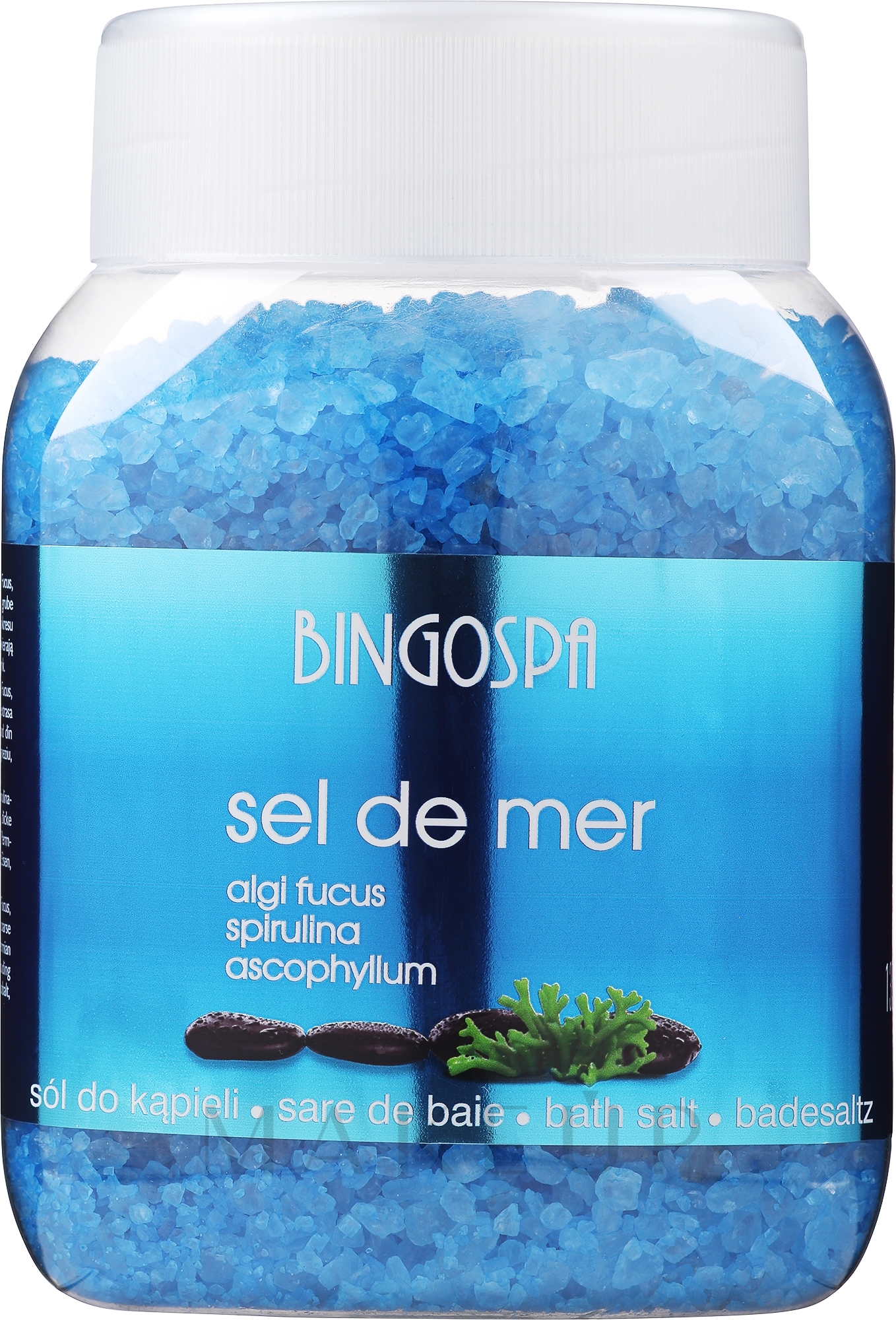 Badesalz Sel de Mer mit Algen - BingoSpa Sel De Mer Algi Fucus Spirulina Ascophyllum — Bild 1350 g