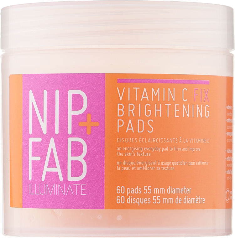 Gesichtsreinigungspads für das Gesicht mit Vitamin C - NIP + FAB Vitamin C Fix Brightening Pads — Bild N1