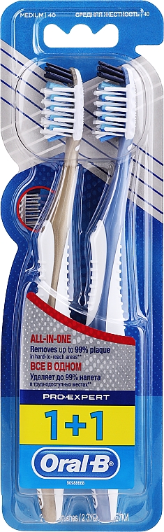 Zahnbürste mittel All in One blau, braun 2 St. - Oral-B Pro-Expert CrossAction All in One — Bild N1