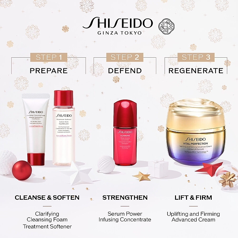 Set, 5 Produkte - Shiseido Vital Perfection & Ginza Night Eau de Parfum Intense Holiday Kit — Bild N3