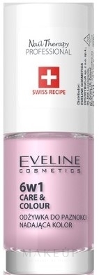 6in1 Nagelconditioner - Eveline Cosmetics Nail Therapy Professional 6 in 1 Care & Color — Bild Pink Pearl