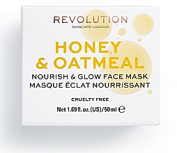 Pflegende Gesichtsmaske mit Honig und Haferflocken - Makeup Revolution Honey & Oatmeal Nourish & Glow Face Mask — Bild N2