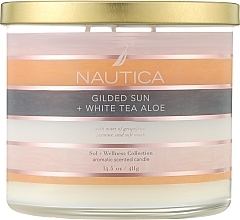 Düfte, Parfümerie und Kosmetik Duftkerze - Nautica Candle Gilded Sun & White Tea Aloe Scented Candle