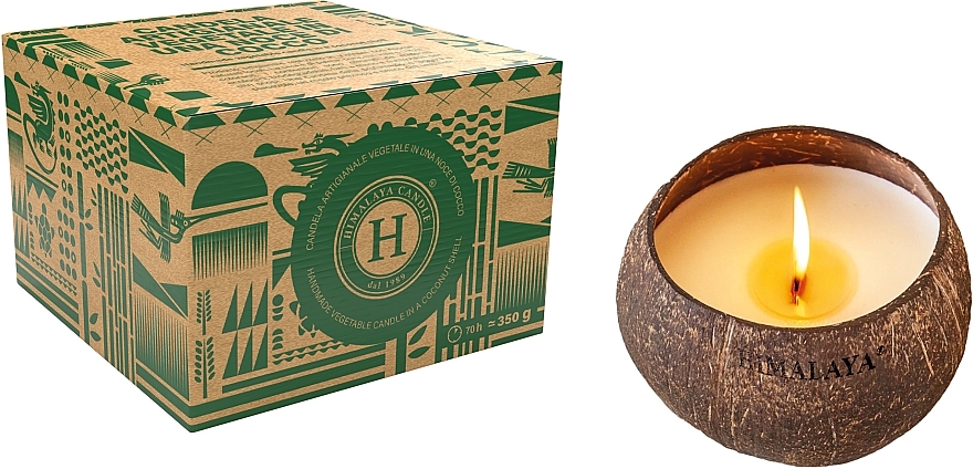Duftkerze Zitronengras - Himalaya dal 1989 Handmade Vegetable Candle In A Coconut Shell — Bild N2