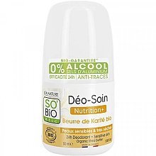 Düfte, Parfümerie und Kosmetik Deo Roll-on für empfindliche Haut mit Sheabutter - So’Bio Etic Shea Butter Deodorant Roll-on