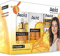 Gesichtspflegeset - Astrid Vitamin C Set (Gesichtscreme 2x50ml + Gesichtsserum 30ml + Gesichtsmaske 20ml) — Bild N1