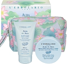 Düfte, Parfümerie und Kosmetik L'Erbolario Alba in Asia - Körperpflegeset (Körperpeeling 50 ml + Körpercreme 75 ml + Kosmetiktasche) 
