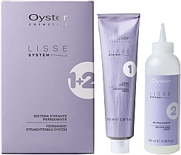 Set für permanente Haarglättung - Oyster Cosmetics Lisse System (Creme 100ml + Neutalisator 100ml + Handschuh 1St.) — Bild N1