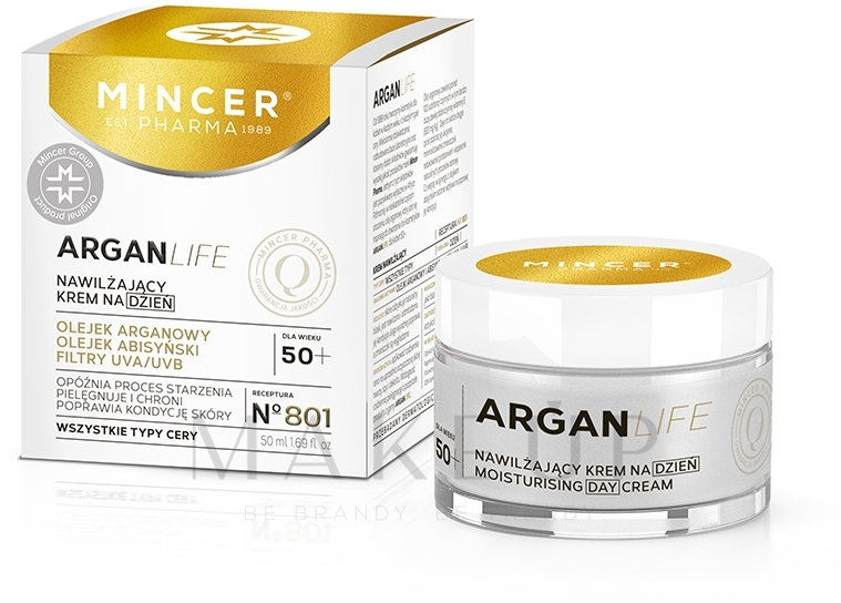 Feuchtigkeitsspendende Gesichtscreme - Mincer Pharma ArganLife Moisturishing Day Cream — Bild 50 ml