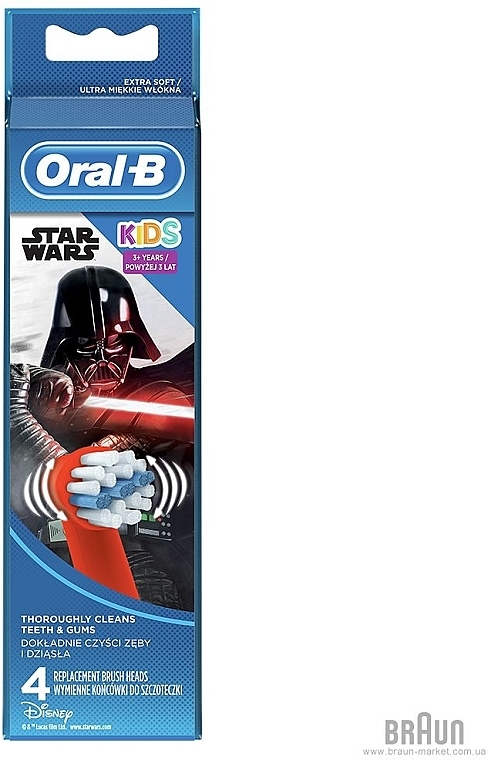 Zahnbürstenkopf für elektrische Zahnbürste Star Wars 4 St. - Oral-B Kids Star Wars EB 10 — Bild N1