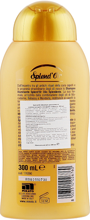 Haarshampoo mit Ölen - Splend'Or Hair Shampoo — Bild N2