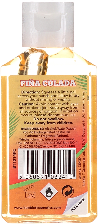 Antibakterielles Handgel Piña Colada - Bubble T Pina Colada Hand Cleansing Gel — Foto N2