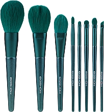 Düfte, Parfümerie und Kosmetik Make-up Pinselset 8 St. - Eigshow Beauty Jade Green Brush Kit With Bag