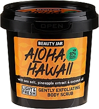 Düfte, Parfümerie und Kosmetik Sanftes Körperpeeling mit Meersalz, Ananasextrakt und Kokosöl - Beauty Jar Aloha Hawaii Gently Exfoliating Body Scrub