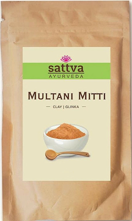 Aufhellende, reinigende und straffende Tonerde für fettige und zu Akne neigende Haut - Sattva Ayurveda Multani Mitti — Bild N1