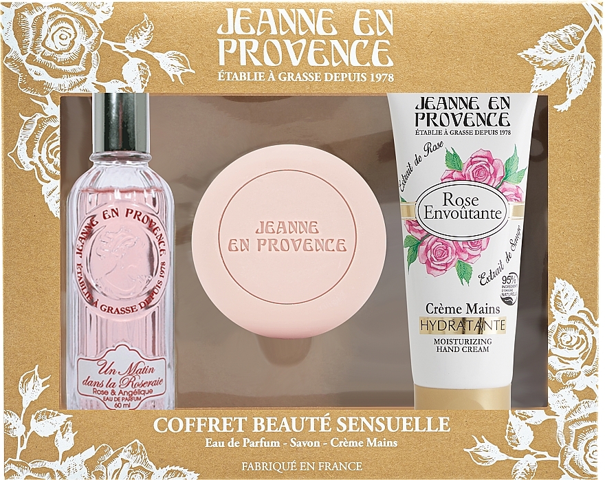 Jeanne en Provence Rose - Duftset (Eau de Parfum 60ml + Handcreme 75ml + Seife 100g)  — Bild N1