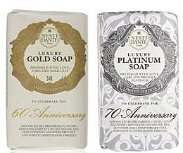 Naturseifen-Geschenkset Luxury Platinum & Gold - Nesti Dante Gift Set Vegetable Soaps Luxury Limited Edition (2x250g) — Bild N1