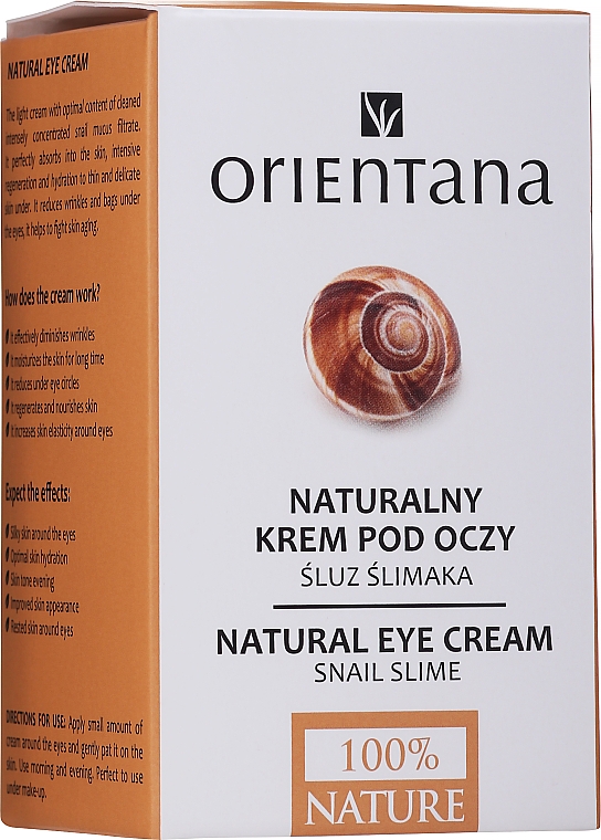 Augencreme für Tag und Nacht mit Schneckenextrakt - Orientana Natural Snail Eye Cream — Bild N2