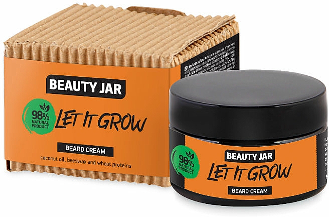 Bartcreme mit Kokosnussöl, Bienenwachs und Weizenproteinen - Beauty Jar Let It Grow Beard Cream — Bild N1