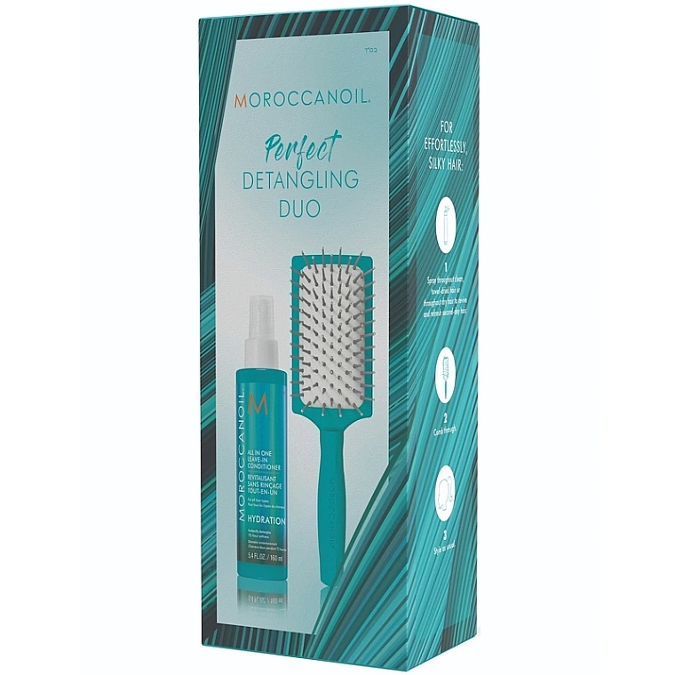 Set - Moroccanoil Perfect Detangling Duo Limited Edition (h/cond/160ml+brush/1pcs) — Bild N1