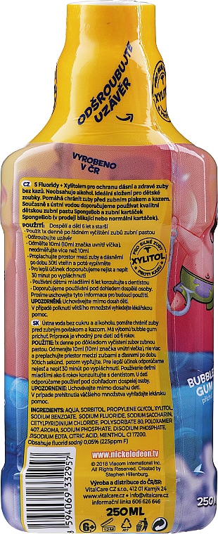 Mundspülung für Kinder - VitalCare Sponge Bob Mouthwash for Children — Bild N2