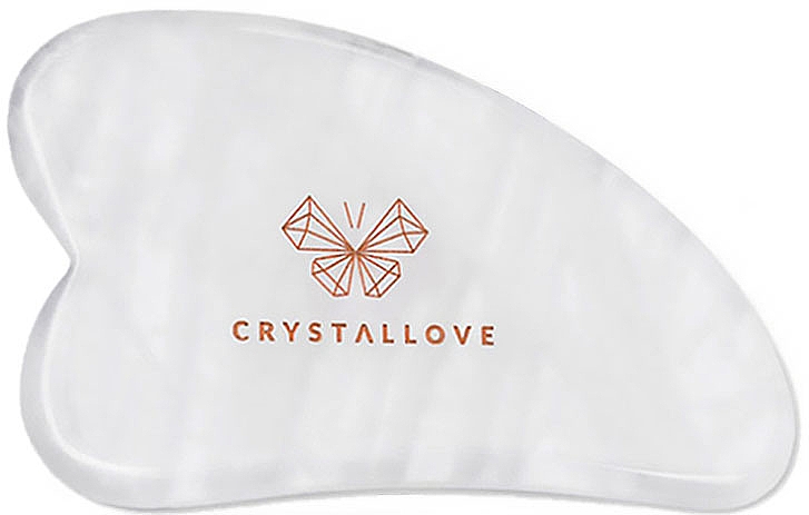 Gesichtsmassage-Platte aus Tiefquarz - Crystallove Clear Quartz Gua Sha — Bild N1