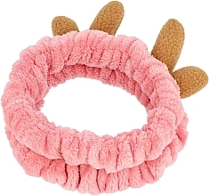 Kosmetisches Stirnband mit dekorativen Ohren rosa - Ecarla — Bild N1