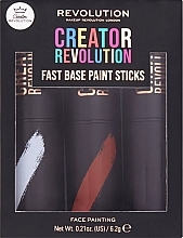 Düfte, Parfümerie und Kosmetik Make-up Set - Makeup Revolution Creator Fast Base Paint Stick Set White, Red & Black
