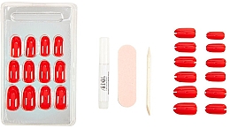 Falsche Nägel - Ardell Nail Addict Artifical Nail Set Colored Cherry Red — Bild N2