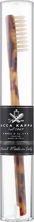 Zahnbürste - Acca Kappa Medium Pure White Bristle Toothbrush Classic Brown — Bild N1